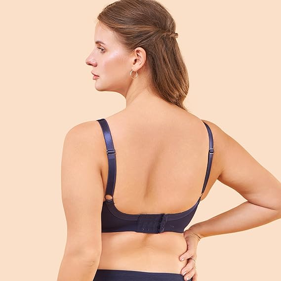 Enamor No-Spill Side Panel Shaping Cotton Minimizer Bra – Women's Everyday Fashion, Lace Trimmer, Wired, Non-Padded, Full Coverage F053